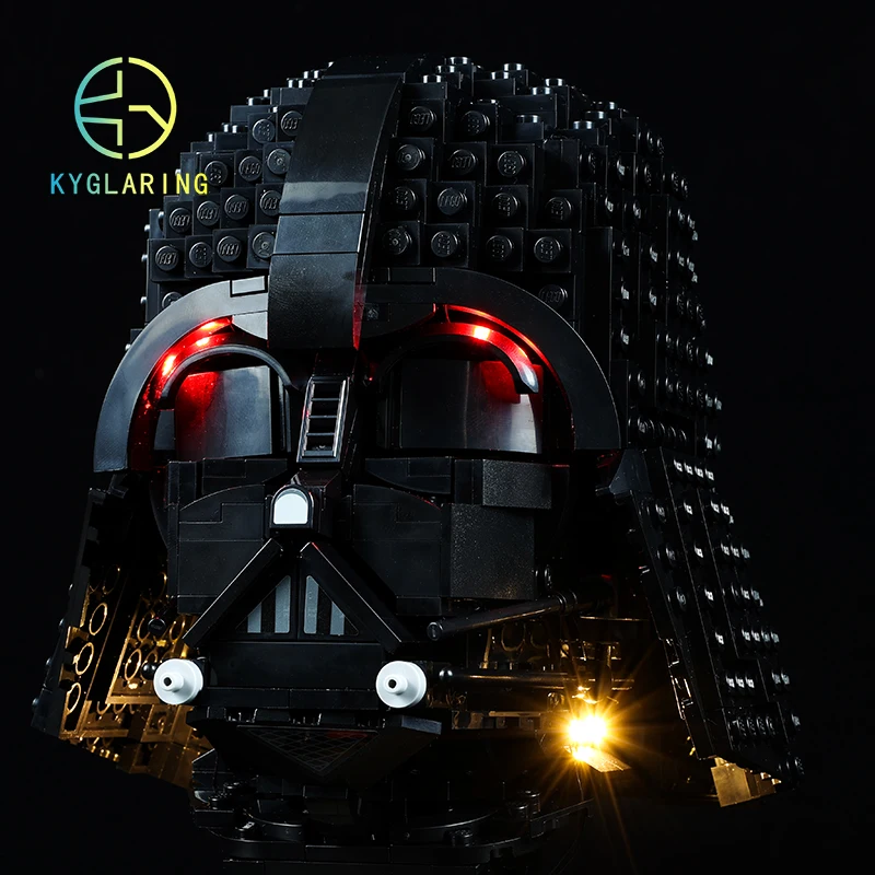 Kyglaring Iluminação Led Conjunto de Brinquedos de DIY para 75304 Estrelas Dark Lord Darth Vader Capacete Colecionáveis Construção de Guerras