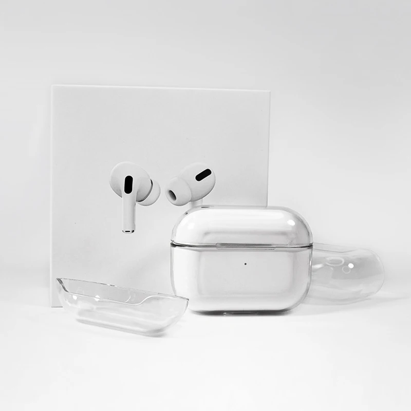 Moda Transparente sem Fio Bluetooth Fone de ouvido Caso Para Airpods Pro Fone de ouvido Clara Transparente Rígido do PC Shell Fone de ouvido Caixa