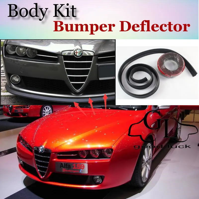 Pára-choques Lábio Defletor de Lábios Para a Alfa Romeo 159 AR 2005~Spoiler Dianteiro Saia Para TOPGEAR Amigos de Tuning / Body Kit / Faixa