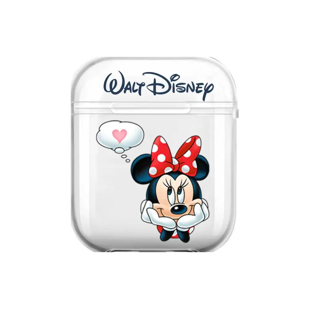 Dos desenhos animados de Disney do Rato de Minnie e Mickey Silicone Macio Casos Para Airpods 1/2 de Proteção Bluetooth sem Fio do Fone de ouvido Capa Para o Ar