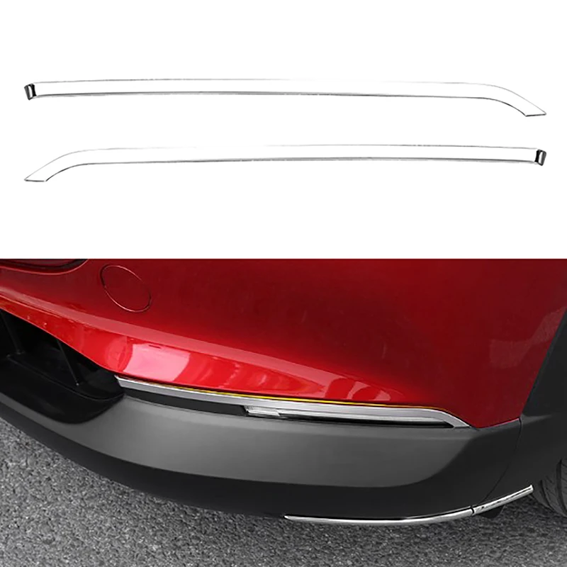 Topo!-Carro do google Chrome Frente Luz de Nevoeiro da Sobrancelha Tampa Guarnição Adesivo Enfeite Decoração Tiras para Mazda CX-30 CX30 2020 2021
