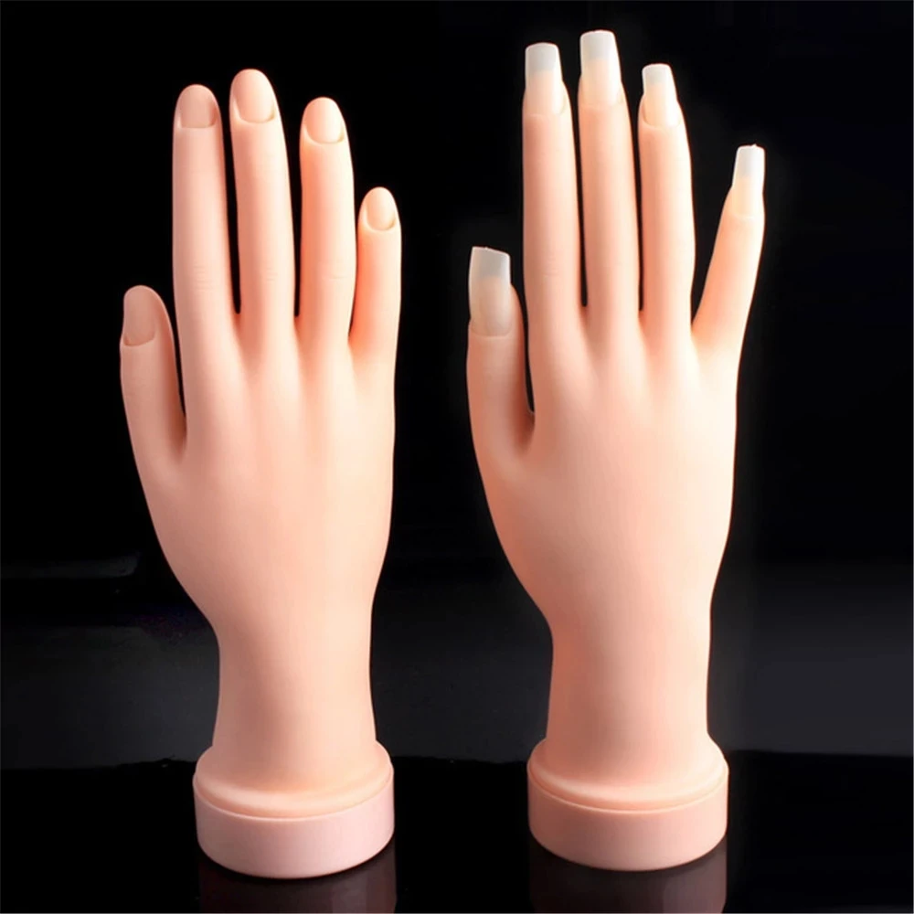 Manicure De Unhas Prática Movimentação Da Mão De Unhas Prática De Unha Mão Dobrável Mão De Manequim Manicure Formação De Mão De Silicone De Prática De Mão