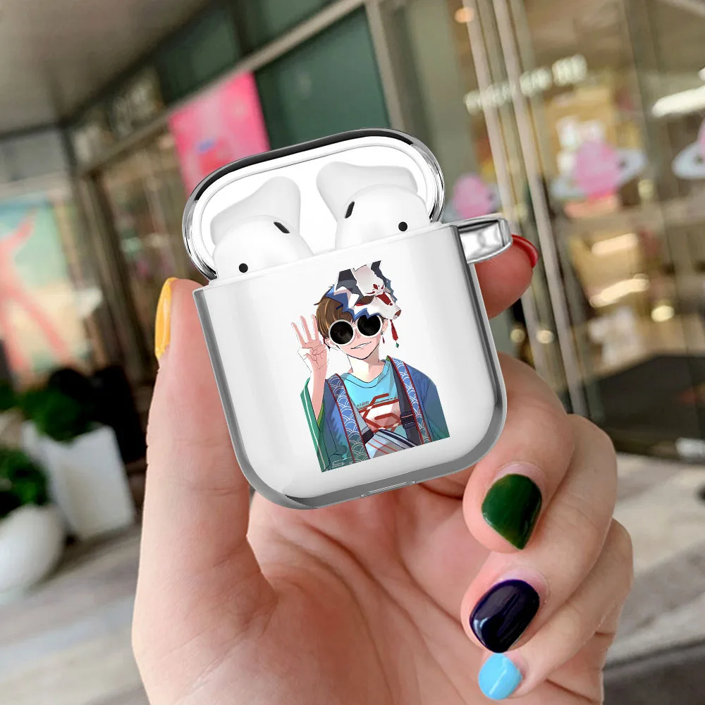Moda Jogo Quente Sonho Smp Transparente Macio Airpod Case para Apple Airpods 1 2 Cobertura sem Fio bluetooth Fone de ouvido Coque Fundas