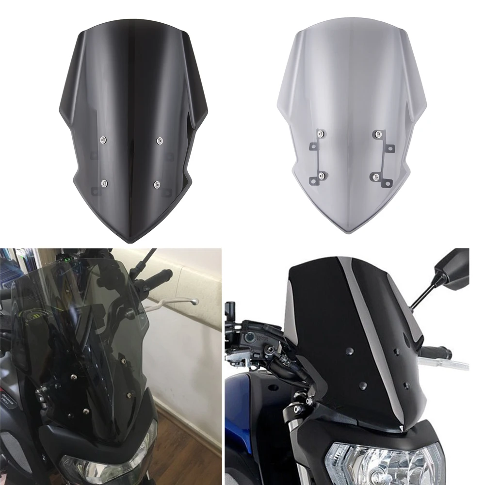 Moto pára-Brisas, pára-brisas, Deflector de Vento Com Suporte de Dupla Bolha Para a Yamaha MT07 MT MT 07-07 FZ07 FZ-07 2018-202