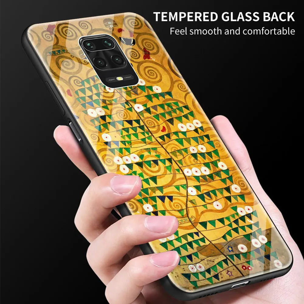 Noite estrelada Klimt, o Beijo de Vidro Caso de Telefone Xiaomi Redmi Nota 9S 8 Mi Poco X3 NFC 9 7 10T 8T 10 Lite 9T Pro 5G 9C Tampa Coque