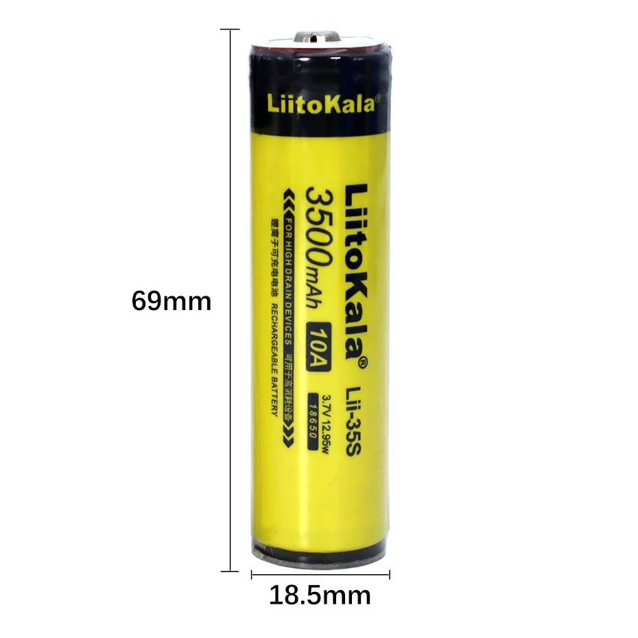 2021 Liitokala Lii-35S Protegido 18650 3400mAh Recarregável de Li-lon bateria com 2MOS PCB 3,7 V Para a Lanterna