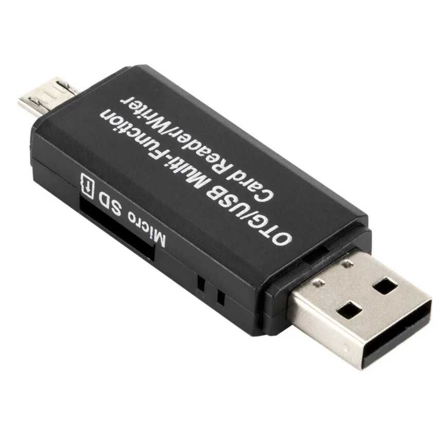 Micro USB OTG 2 em 1 Adaptador USB 2.0 Leitor de Cartão SD Para celular Android Tablet PC Memery Cartões de Dispositivo de Leitura microsd leitor