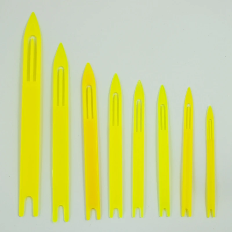 Qualidade 8 Peças Amarelas De Plástico, Linha De Pesca De Reparação De Compensação De Agulhas De Serviço De Transporte