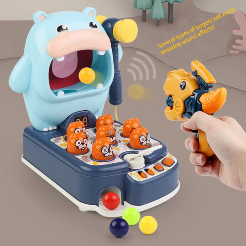 Montessori Brinquedos para Crianças de Quebra-cabeça de Educação de Jogo Hamster Soft Bala Disparo de Arma de Pontuação Jogos de Tabuleiro Para Crianças Brinquedos Presentes