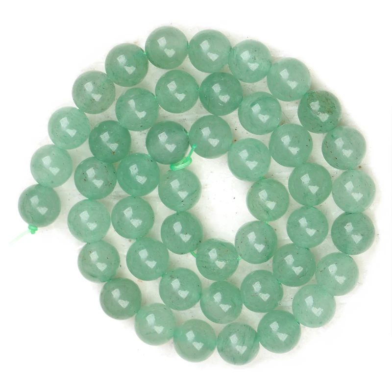 Aventurina verde Nova Pedra Natural Esferas Brilhantes bolinhas Para Fazer Jóias 4/6/8/10mm Jadeite DIY Pulseiras Colar