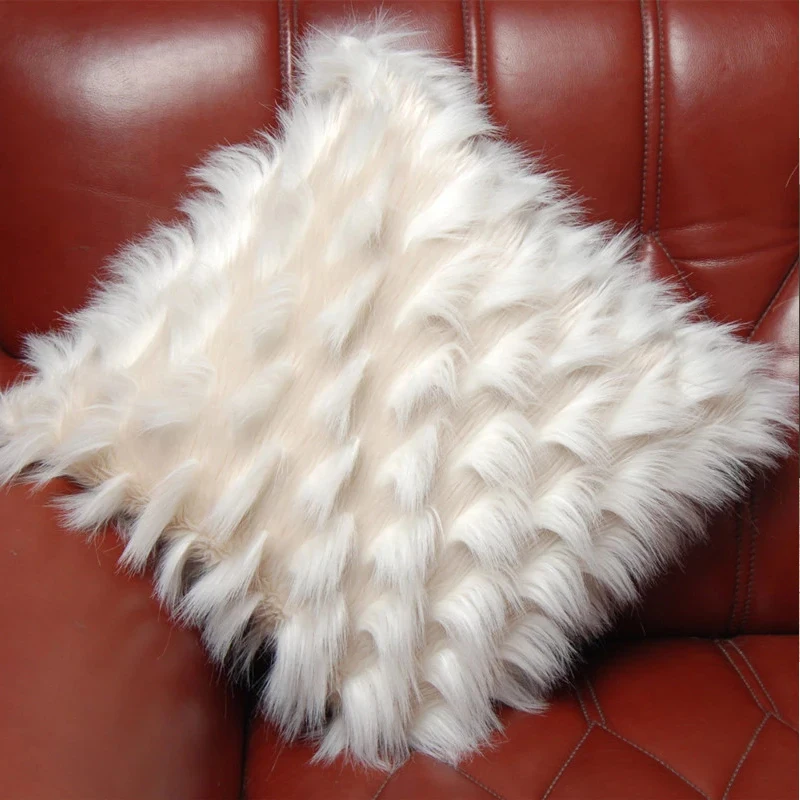 Luxo Branco Macio de Pele de veludo Capa de Almofada Macia Beleza Travesseiro Capa Sofá-Cama, Carro, Casa, Decoração Quarto de 45X45cm