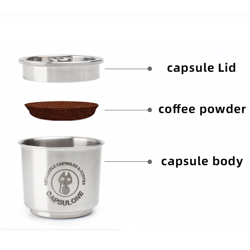 Capsulone/Compatível com Máquina de café illy fabricante/Metal de AÇO INOXIDÁVEL Reutilizável Reutilizáveis cápsula de ajuste para illy café da cápsula