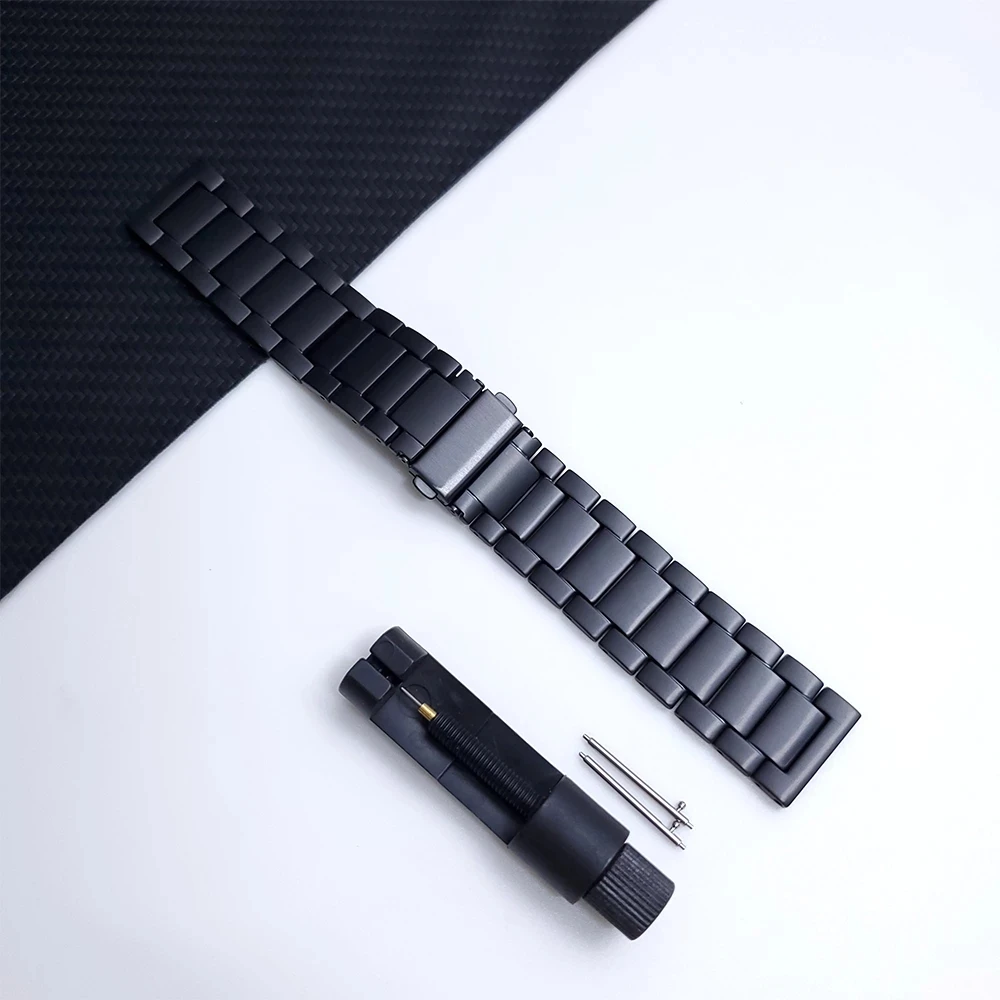 De titânio Pulseira Para Samsung Galaxy Watch 3 45mm Pulseira para o Galaxy Watch 46mm Watchbands de Metal, fecho de aço Inoxidável do Bracelete