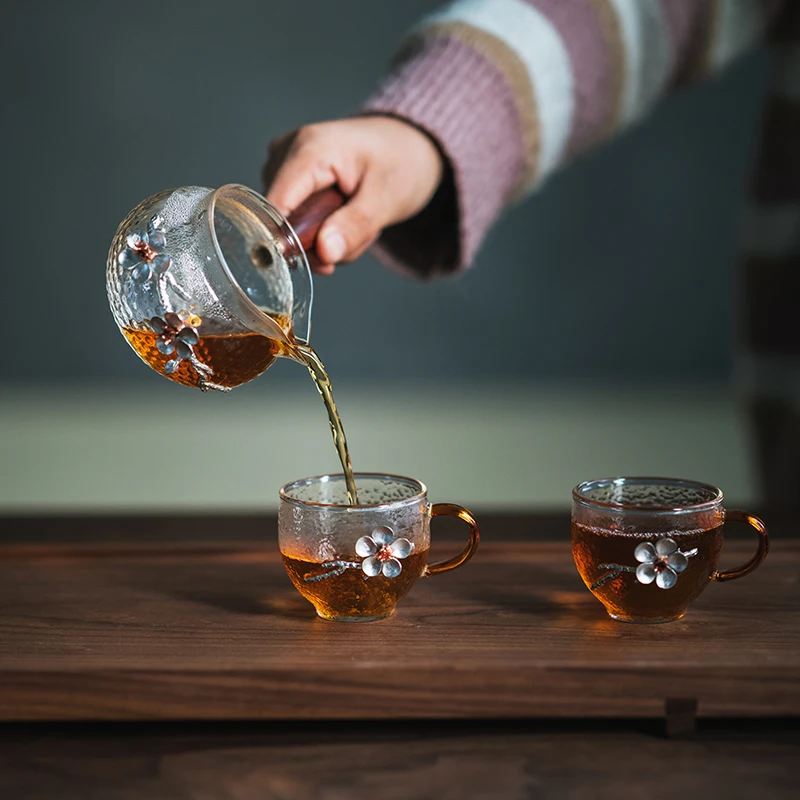 Vidro resistente ao calor Chá de Separador Gongdao Xícara de Chá Cerimônia Conjunto Teaware Kungfu Conjunto de Chá Japonês