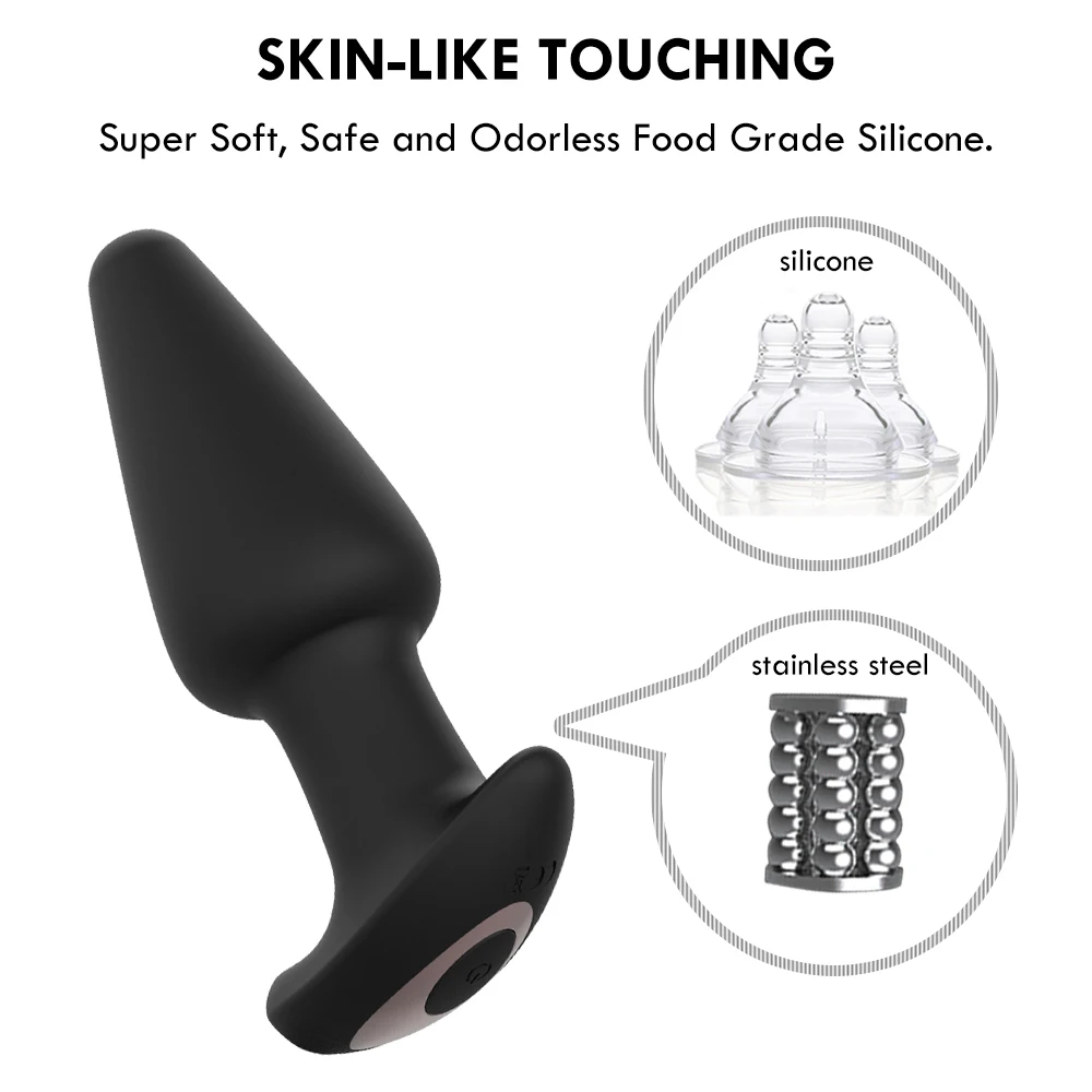 G-spot Estimular o Controle Remoto Anal, Vibrador de Vibração Butt Plugs de Rotação Vibrador Masculino Massagem de Próstata Vibrador Viginal Massagem