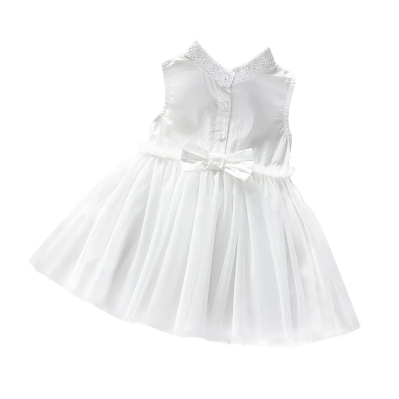 As Meninas De Vestido Branco Lace Vestido De Princesa Moda Bebê Colete De Gaze Vestidos Casuais De Verão, As Meninas De Vestido De Flor Vestidos De Crianças De 1-12 Anos