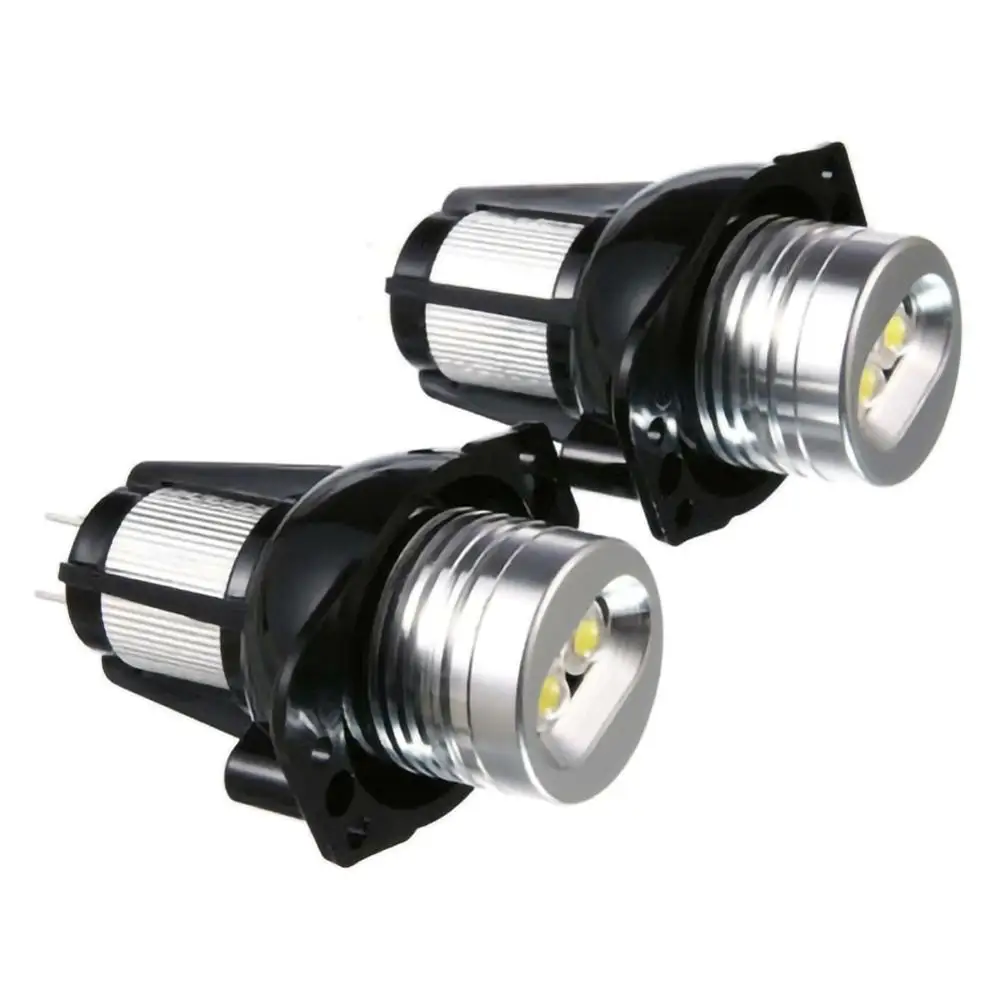 2 PCS 12V 20W Faróis de LED Anjo Olho Halo Anel de Lâmpadas para BMW E90 E91 05-08 Carro Acessório da Luz de LED Branco Farol Lâmpadas