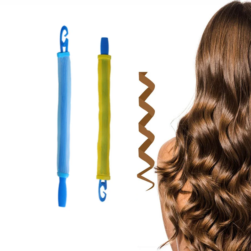 Rolos de cabelo Macio frisadores para as mulheres ondas sem calor Espiral Rodada Cachos 6 tamanhos Diferentes 18pcs/set