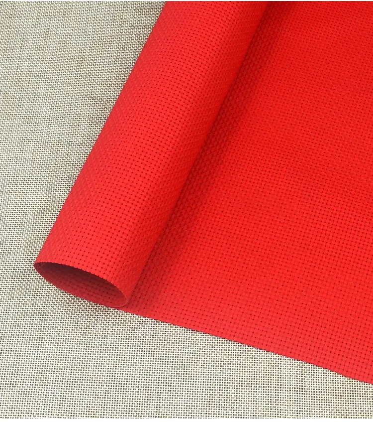 Aida 11ct vermelho de ponto de cruz, tecido de lona DIY feito a mão de obra de bordador de costura, materiais para artesanato