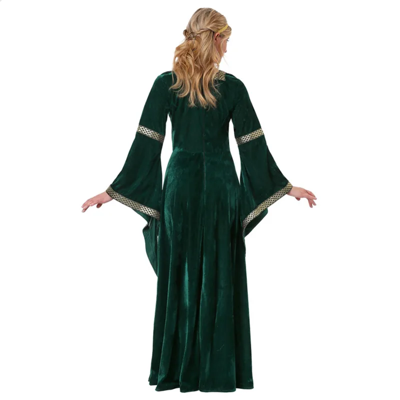 Adultos Princesa Grega Rainha Traje De Halloween Europeu Medieval Vintage Tribunal Rainha Vestido De Cosplay