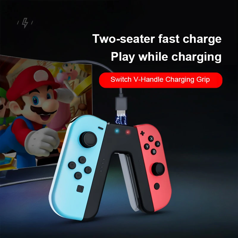 Carregamento rápido Aperto do Punho Para a Nintendo Mudar JoyCon Controlador Carregador Dock Station NS Gamepad Stand Titular