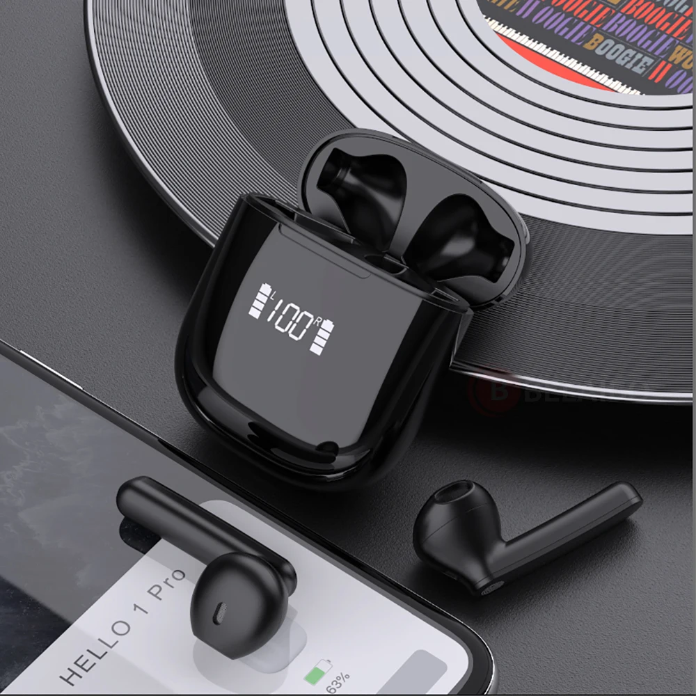 TWS Controle do Toque de Fone de ouvido Bluetooth 5.0 Fones de ouvido de Esportes Runing Aparelhagem hi-fi 9D Bass Estéreo Binaural Chamada Fone de ouvido Com Microfone Para Telefone