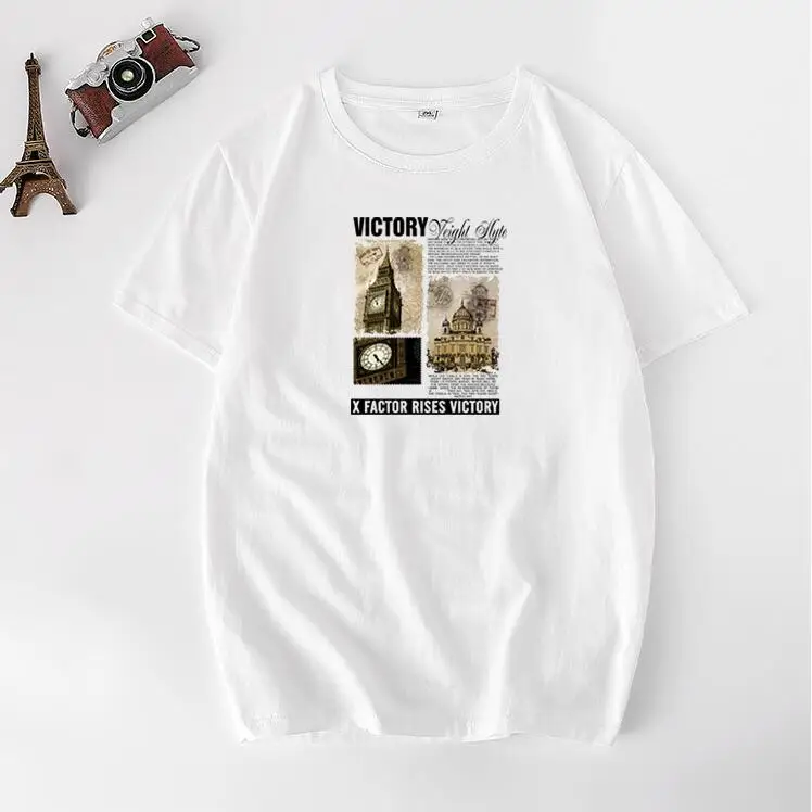2021 de Verão dos Homens T-shirt Gola Redonda, Manga Curta de Algodão Simples T-shirt