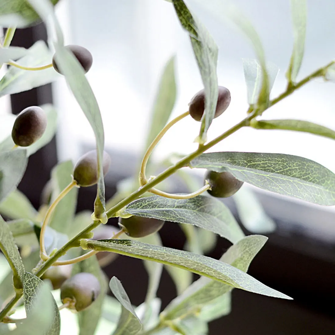 72cm simulação da planta árvore de folha de oliveira casa de decoração de casamento bouquet DIY material artificial verde olive branch