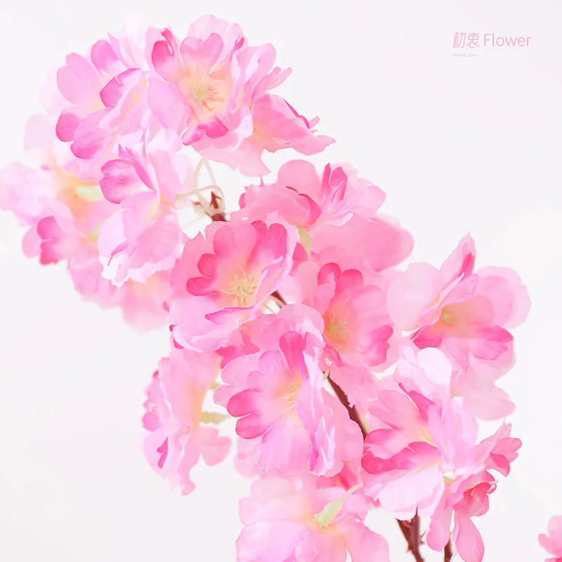 100CM cor-de-Rosa da Flor de Cereja Artificial Buquê de Flores de Sakura DIY Garland Arco de Decoração de Casamento em Casa Buquê de Flores do Ramo