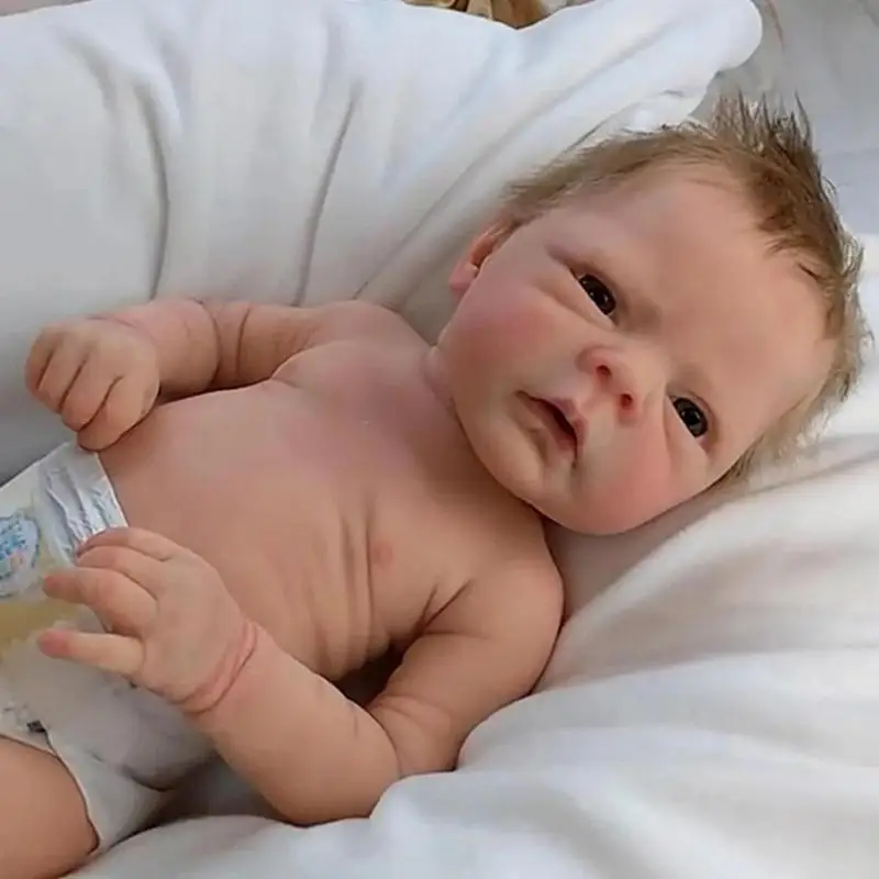 46cm Bebe Boneca de Corpo Inteiro de Silicone Reborn Baby Dolls Para as Crianças Brinquedos de Criança Presente com Roupas Brancas