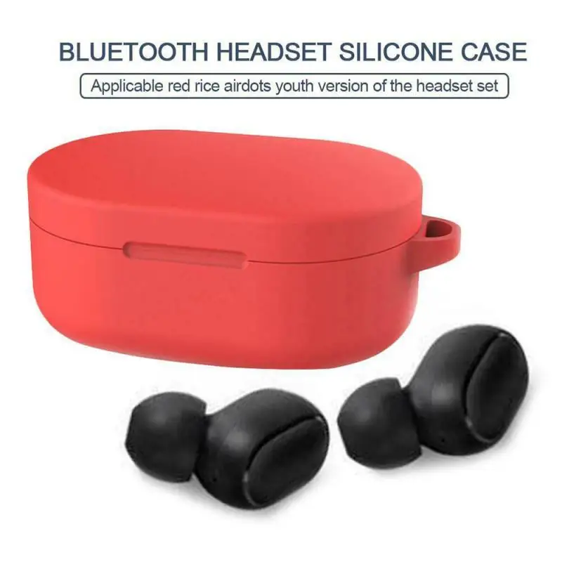 Para Xiaomi Mi Juventude Redmi AirDots Bluetooth Earpods Caso De Silicone Com Gancho De Fones De Ouvido À Prova De Choque Pele Protetores Auriculares Tampa