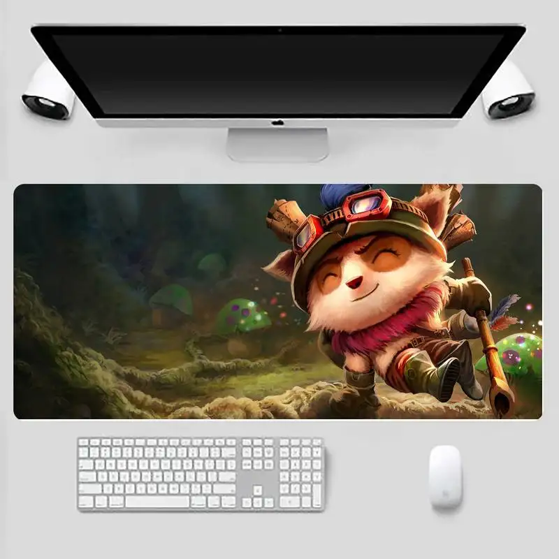 League of Legends lol teemo bonito kawaii Mousepad Secretária Tabela Proteger Jogo com o Trabalho de Escritório Mouse pad Mat X XL Não-deslizamento do Portátil Almofada