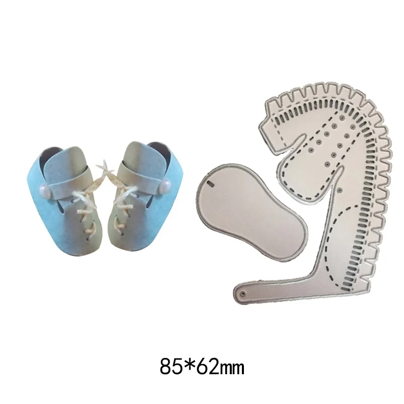 Sapatos de bebê 3D de Corte de Metal Morre Scrapbooking Estêncil para crianças Relevo cartões de papel ablum de Artesanato molde de Corte de Corte em Aço Carbono