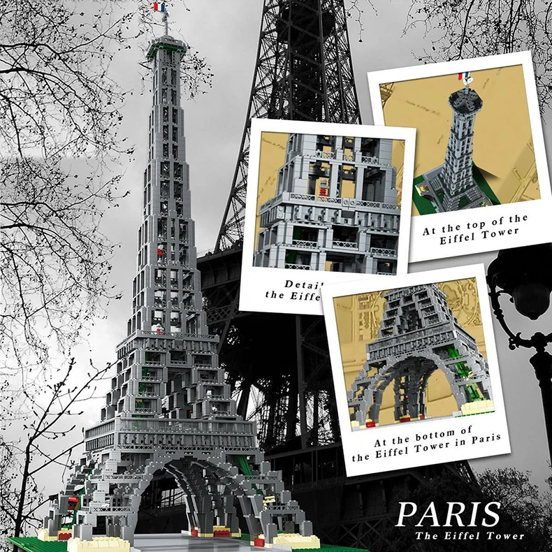 88002 PARIS, A Torre Eiffel famoso do Mundo da arquitetura 17002 Blocos de Construção Tijolos Compatível 10181 Crianças, Presente de Aniversário