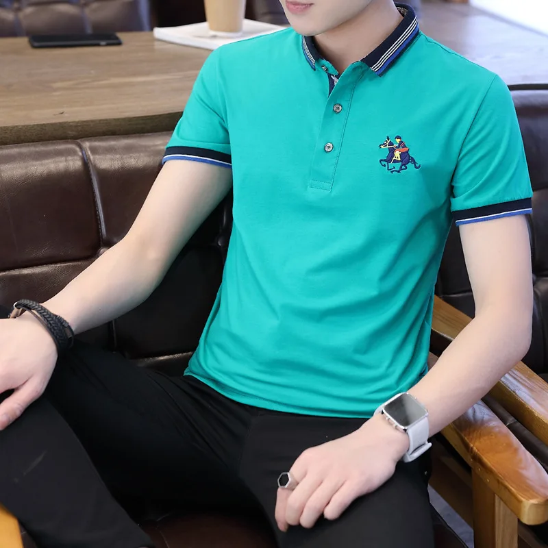 Designer de Bordado Homens Polo Camisas de Gola Manga Curta Vestido T-Shirt Mens Vestuário Tops Business Casual Tee Polos de Blusas