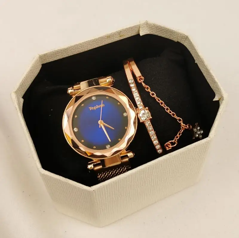 Tephea de Luxo, Relógios de Marca Definida Para as Mulheres com Pulseira de Moda Geométrica Pulseira Relógio de Quartzo de Senhoras Relógio de Pulso Zegarek Damski