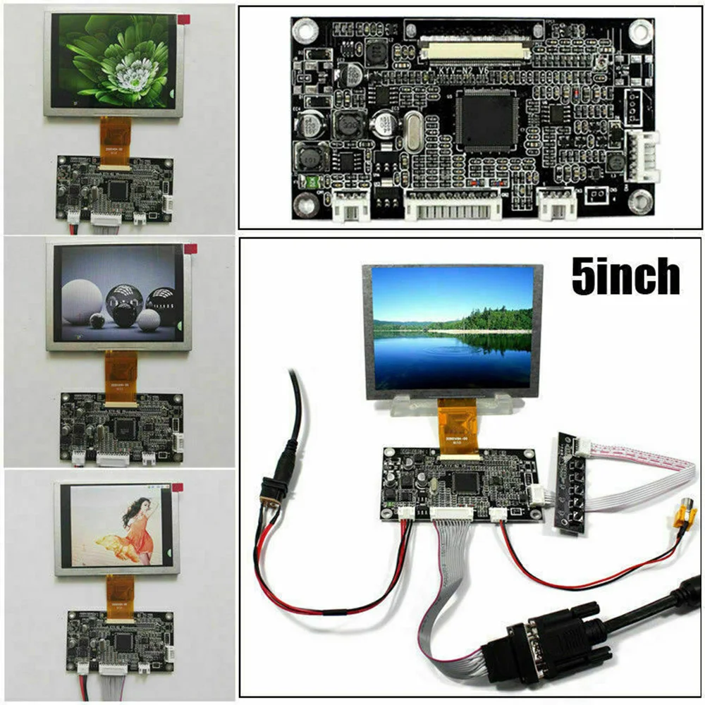 Lwfczhao Kit ZJ050NA-08C Tela de LCD com VGA AV LCD Driver de Controlador de placa de Substituição AT050TN22 640X480
