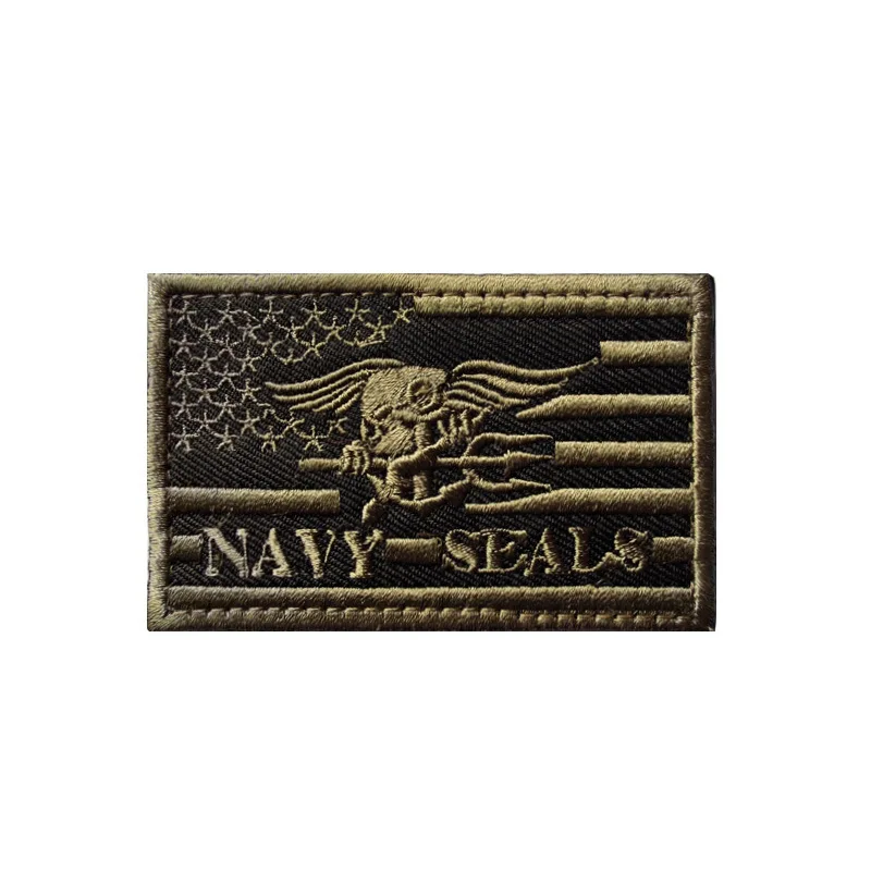 3D Bandeira Americana Mochila Tática Patches Exército Marinha Selos Distintivos de Roupas NÓS Militar Adesivos Saco Bordado de Velcro Applique