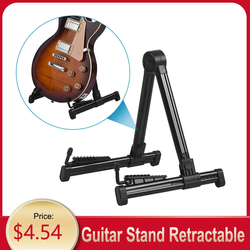 Guitarra elétrica Stand ABS Leve Stand de Chão Retrátil Suporte Dobrável Titular de Uma prateleira de casa stand Guitarra Acessório
