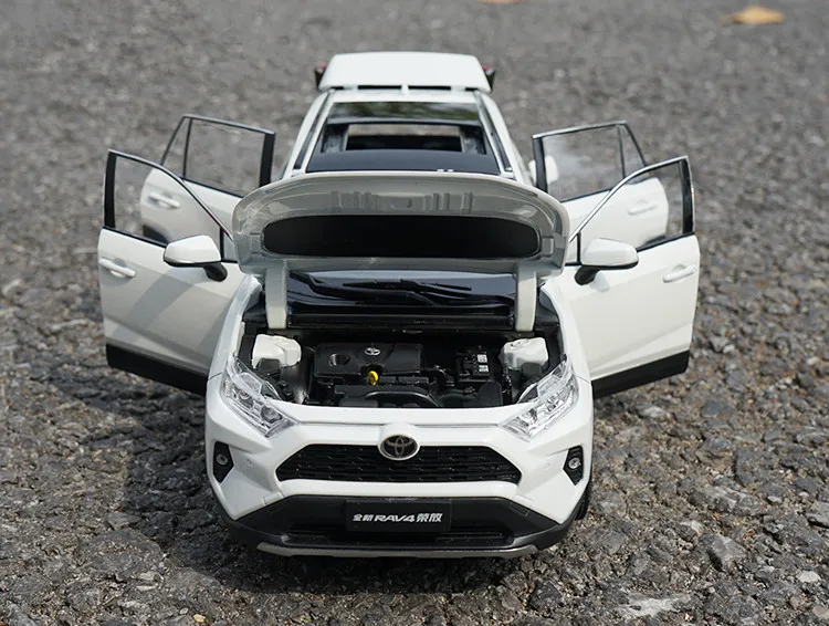Venda quente nova 1:18 da liga de 2019 RAV4 modelo de carro,simulação de alta preciosa coleção de enfeites,frete grátis