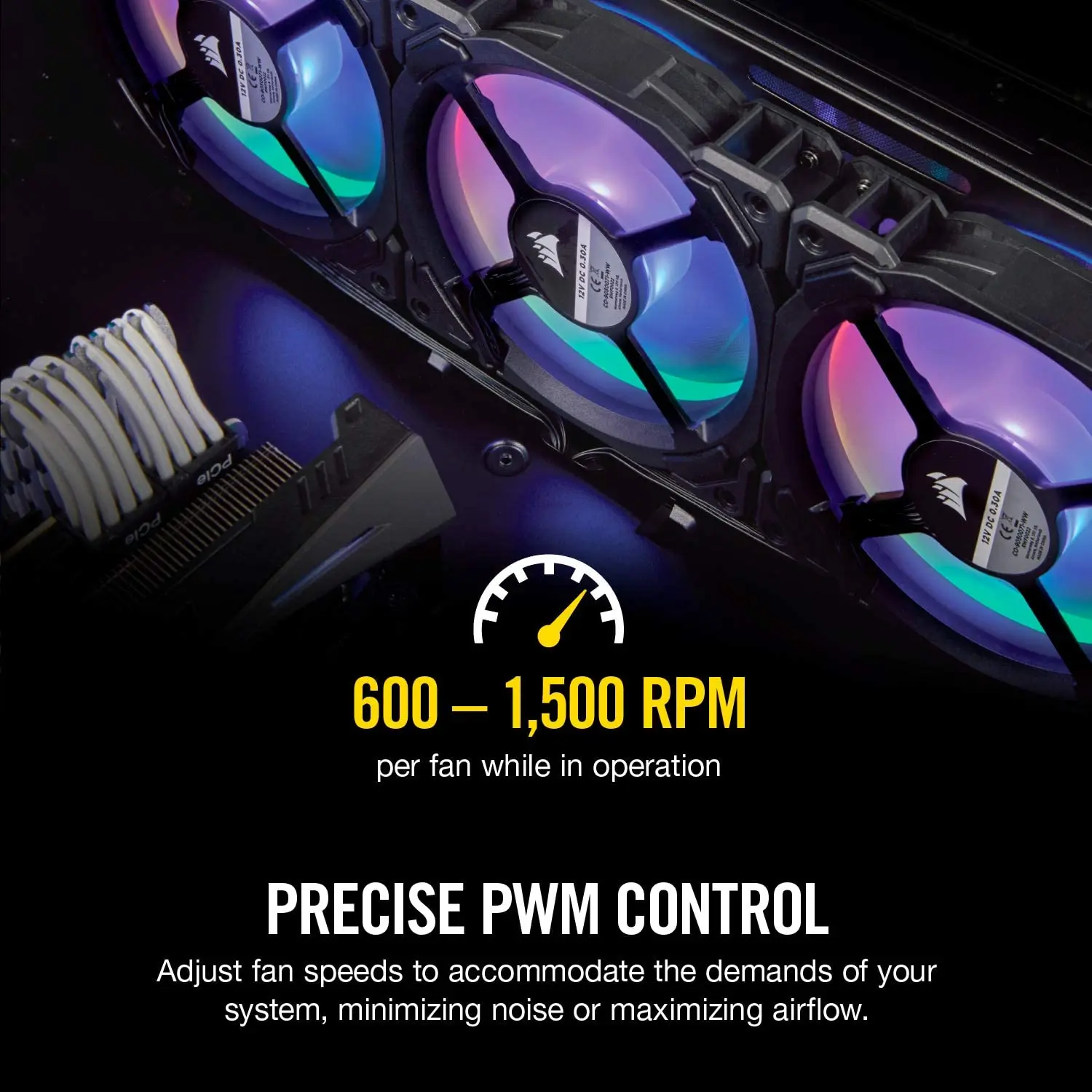 A Corsair Fã LL Série LL140 RGB de 140mm Dual Ciclo de Luz RGB LED PWM Fã com o Nó de Iluminação Pro