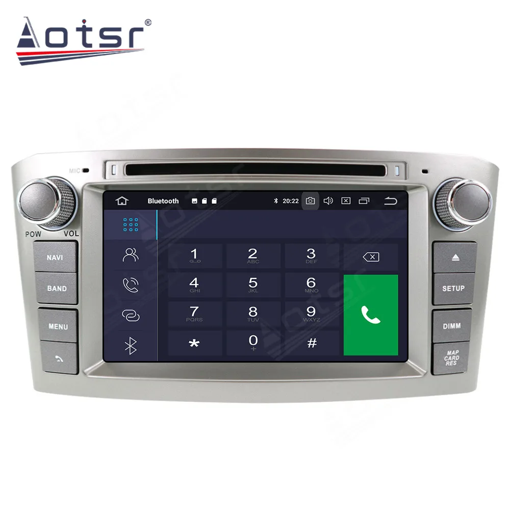 Para Toyota Avensis T25 2003 - 2008 Android Rádio do Carro Multimédia Leitor de Vídeo de DVD GPS de Navegação Auto Estéreo Unidade de Cabeça de Áudio HD