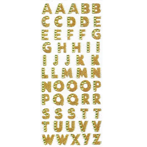 1 Folha de Glitter Letra do Alfabeto Etiquetas Auto-Adesivas ABC A-Z Palavras Vara Em Scrapbooking & Estamparia Adesivos
