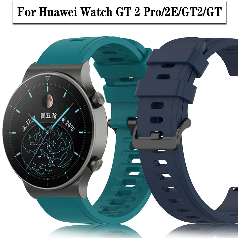 Para Huawei Assistir GT2 Pro Correia de Liberação Rápida de Silicone Watchbands Para Huawei GT 2 42mm 46／GT 2E Esportes 20mm 22mm Pulseira