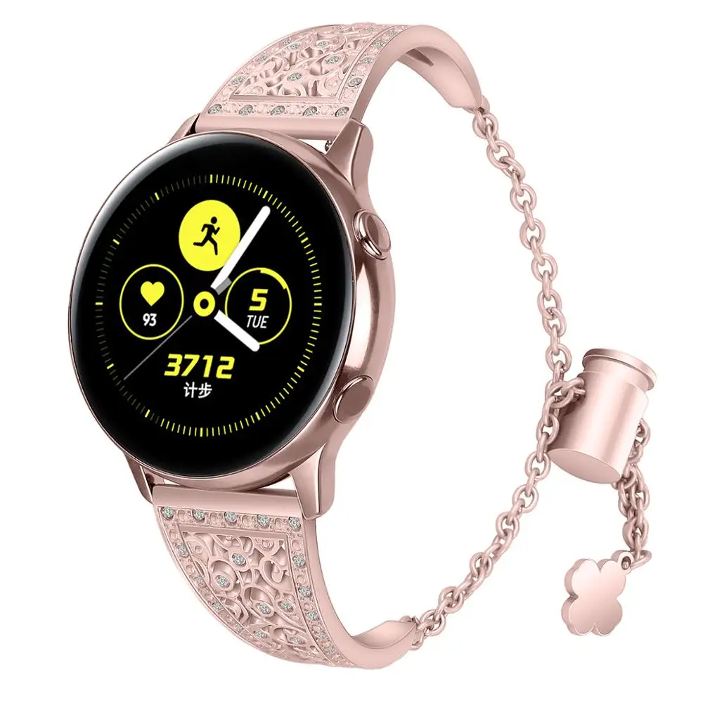 Compatível com Samsung Engrenagem S3/Fronteira Galaxy Watch 46mm Alça de 22mm Mulher de Banda Bracelete para o Galaxy Watch Active 2 20mm Pulseira
