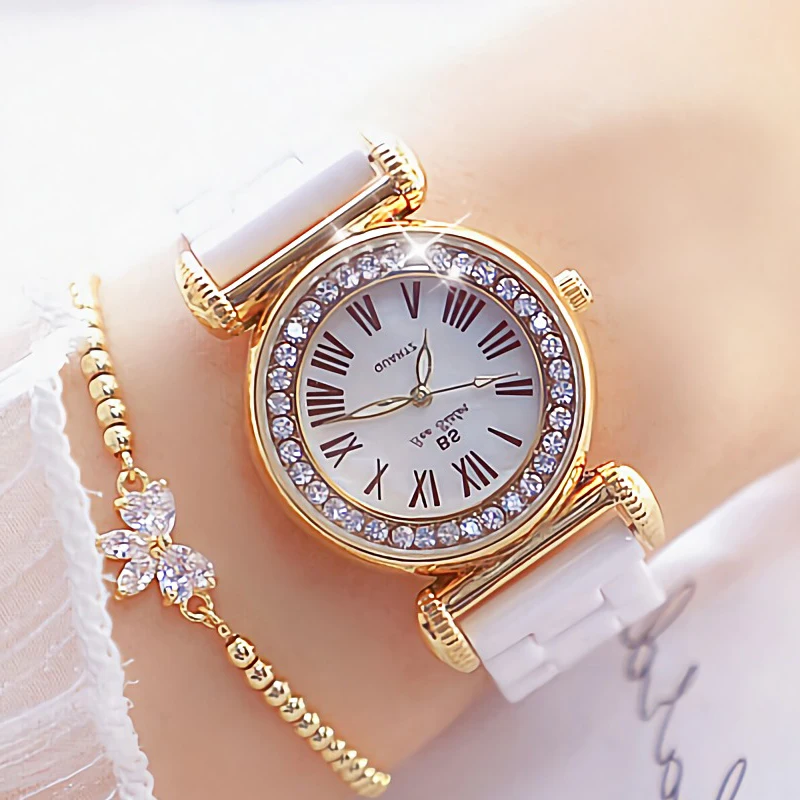 Mulheres Relógio de Pulso de Luxo Perfeito Senhoras Quartzo Diamante Relógios Femininos da Moda relógio Relógio Relógio Feminino Valentim Presente