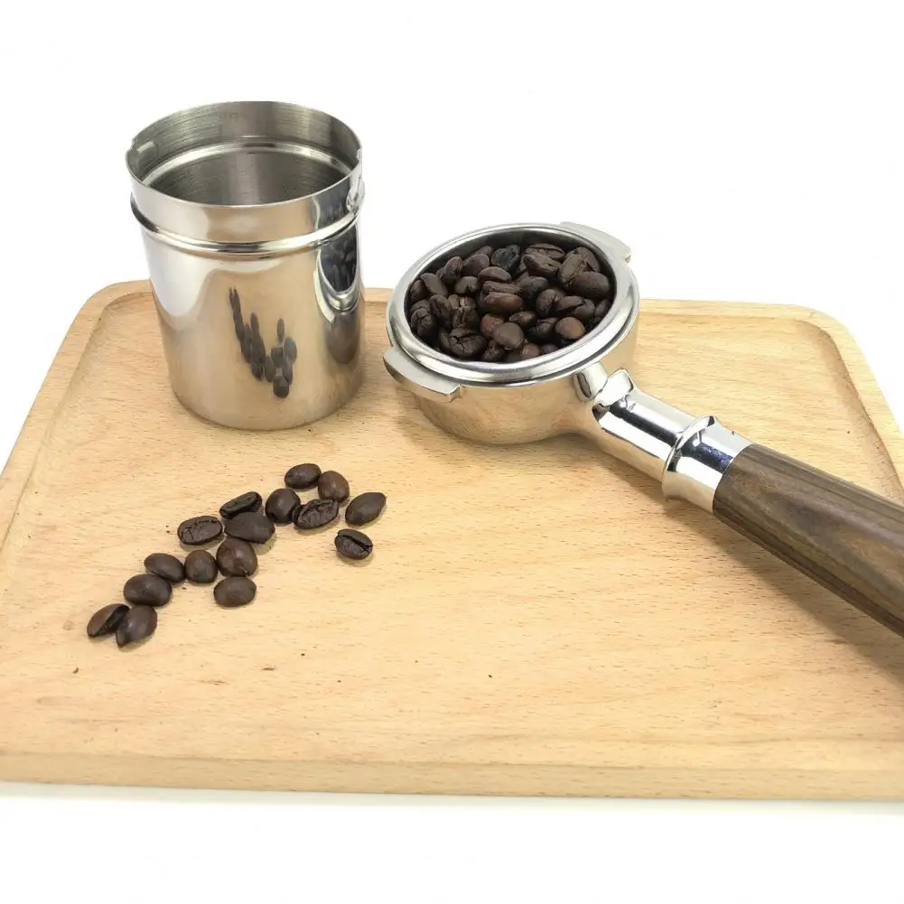 A dosagem Copa do Projeto Destacável Polida Superfície do Pó de Aço Inoxidável para o Alimentador de Máquina de Café