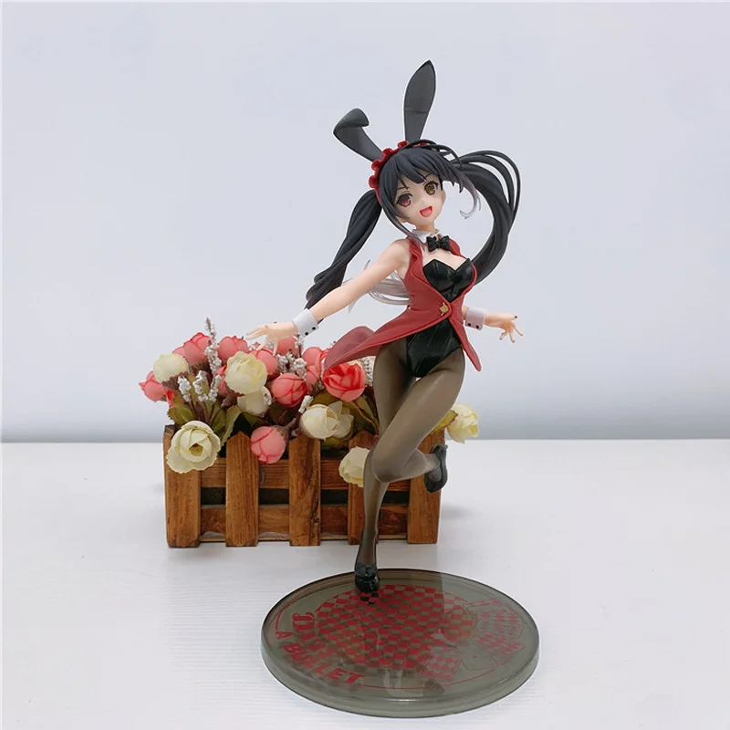 20CM Data de Uma Bala Tokisaki Kurumi Coreful Figura do Coelhinho da Versão Original do PVC Figura de Ação de Recolha de Brinquedos Para as Crianças Presentes
