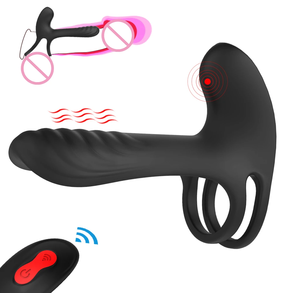 Multi-frequência de vibração do Pênis Pau Anel de produtos para Adultos brinquedo do sexo para o homem de silicone masculino masturbação vibrador estimulador do clitóris