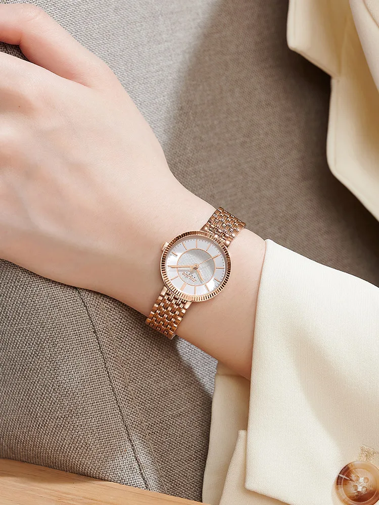 Clássico de Júlio de Mulheres Relógio Retrô Japão não Mov Horas Elegante Moda Relógio de Aço Inoxidável, Bracelete da Menina da Caixa de Presente